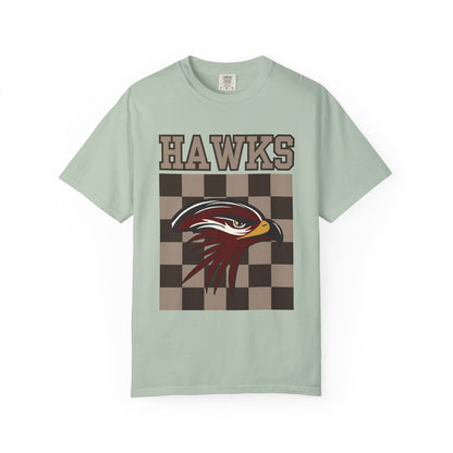 Checkered Hawks Tee - Comfort Colors