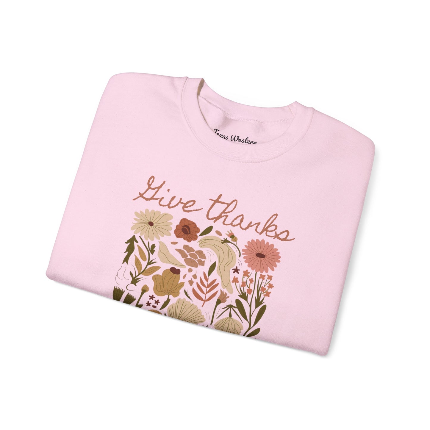 Give Thanks Boho Crewneck - Gildan