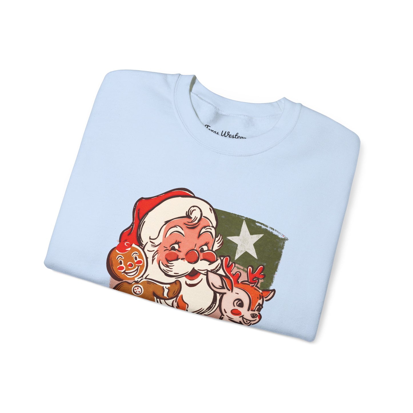 Vintage Christmas Collage Crewneck - Gildan