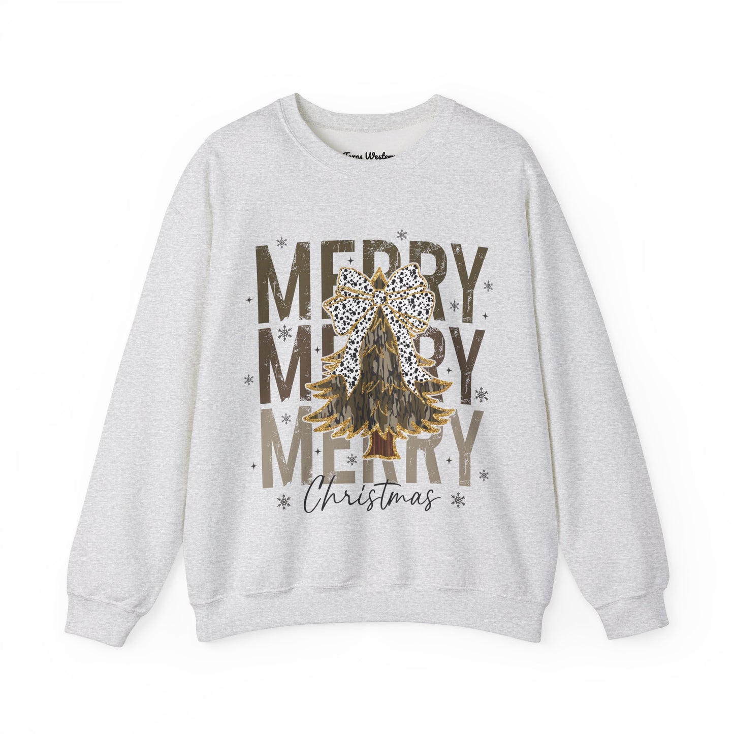 Camo Merry Christmas Crewneck - Gildan