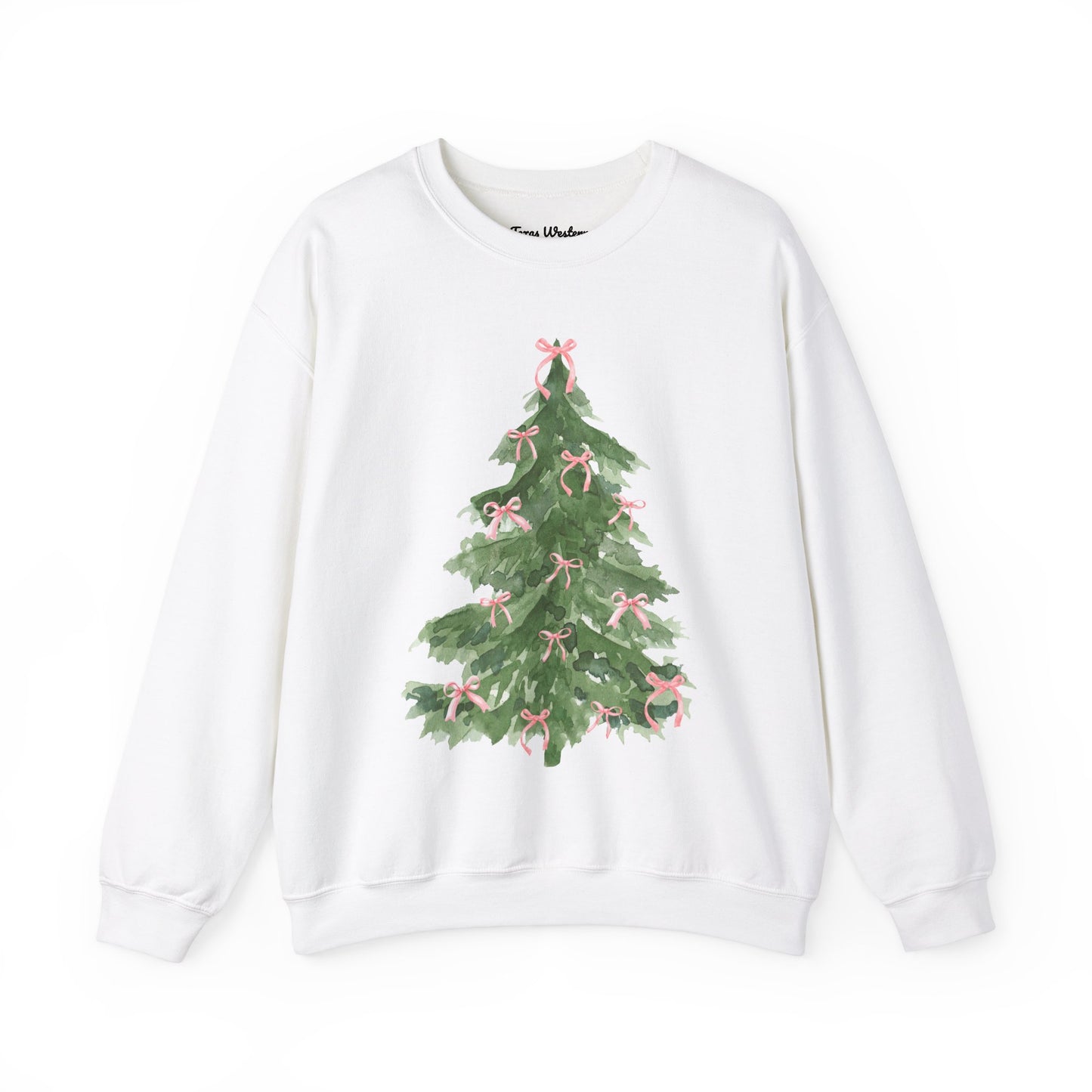 Pink Bow Christmas Crewneck - Gildan