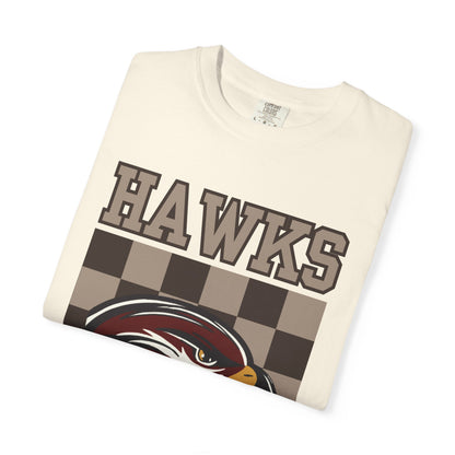 Checkered Hawks Tee - Comfort Colors