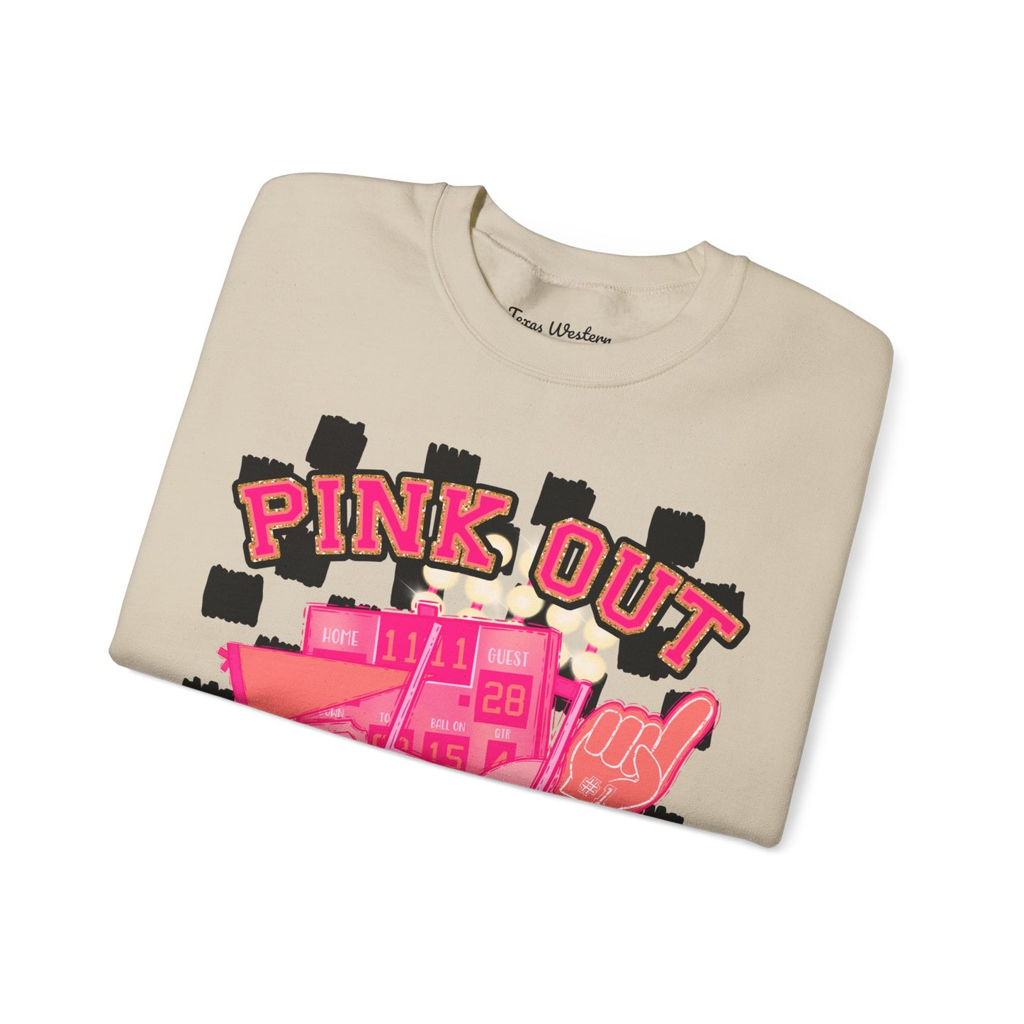 Pink Out Hawks Crewneck - Gildan