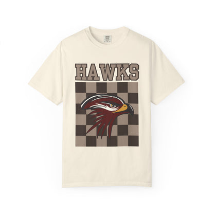 Checkered Hawks Tee - Comfort Colors