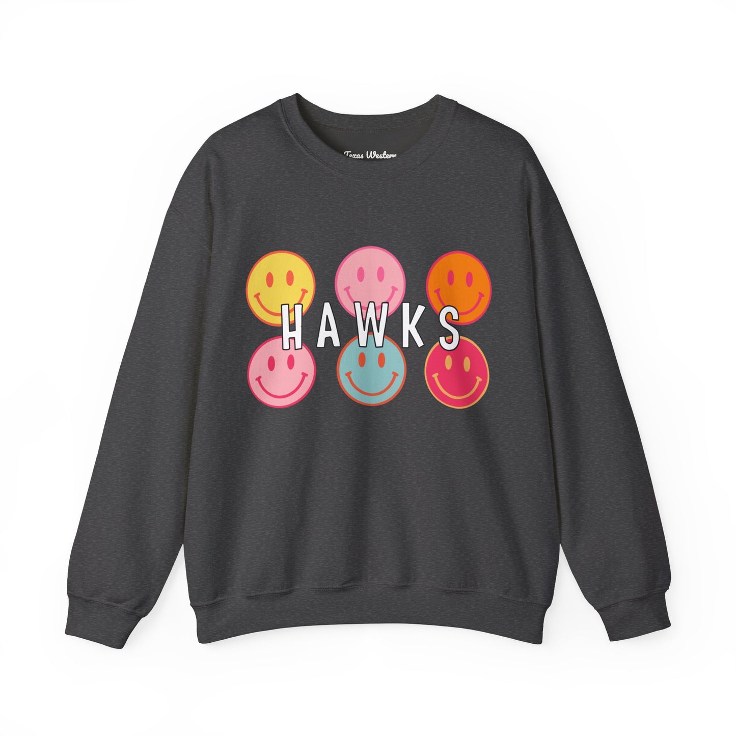 Hawks Smiley Crewneck - Gildan