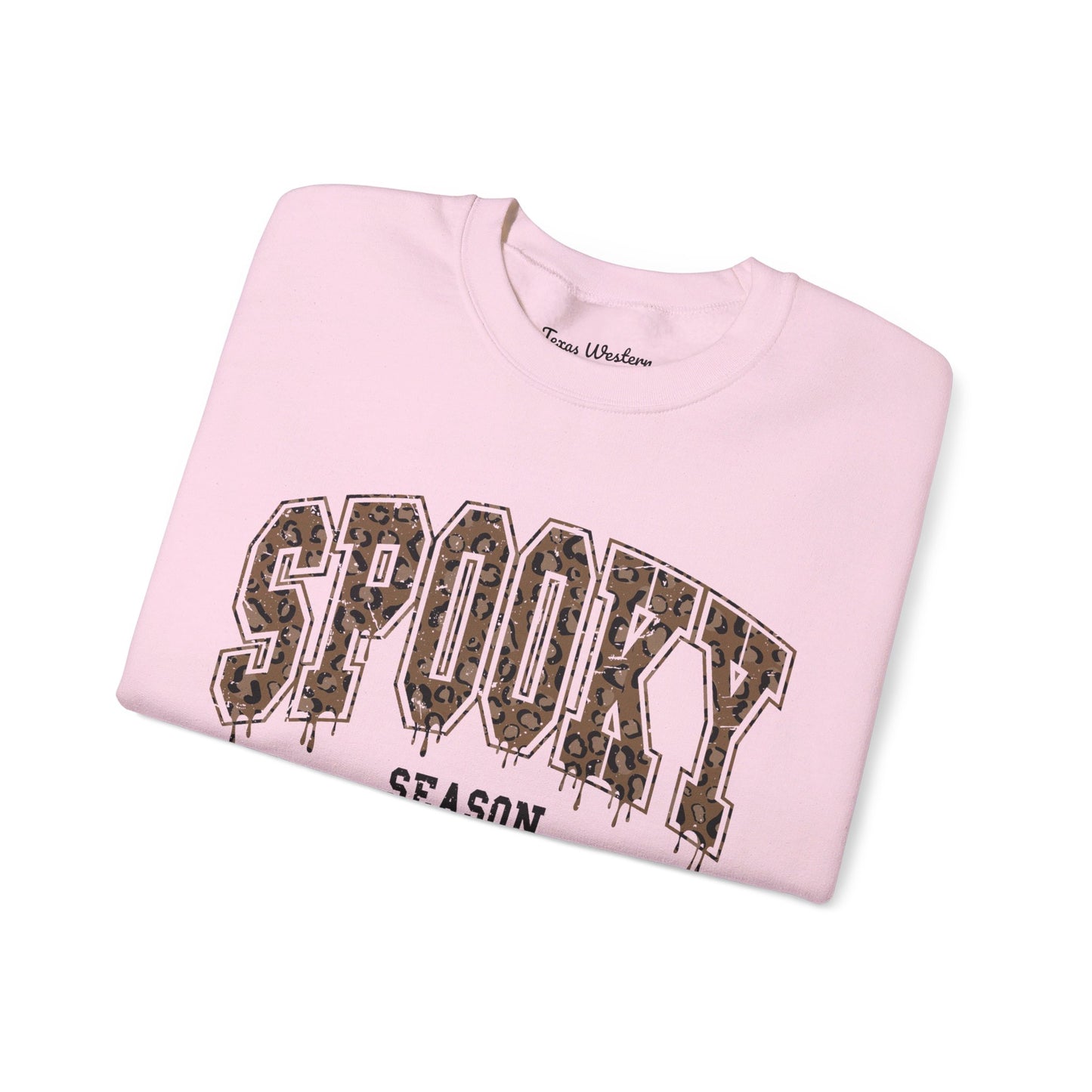 Spooky Season Brown Cheetah Crewneck - Gildan