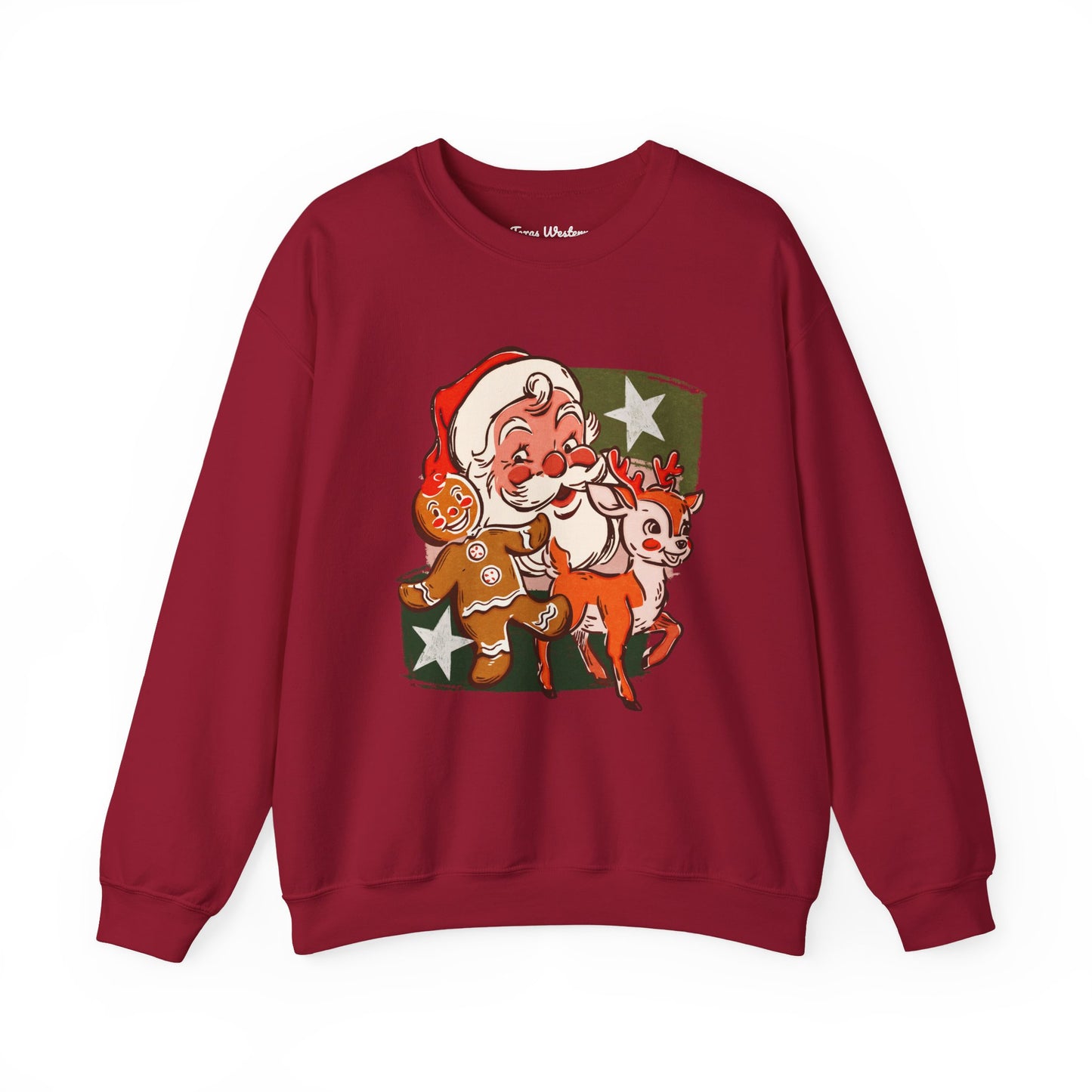 Vintage Christmas Collage Crewneck - Gildan