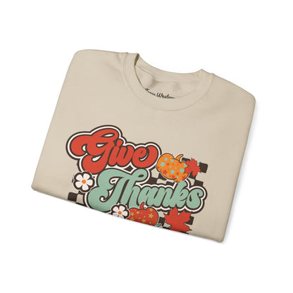 Give Thanks To The Lord - Red - Crewneck - Gildan