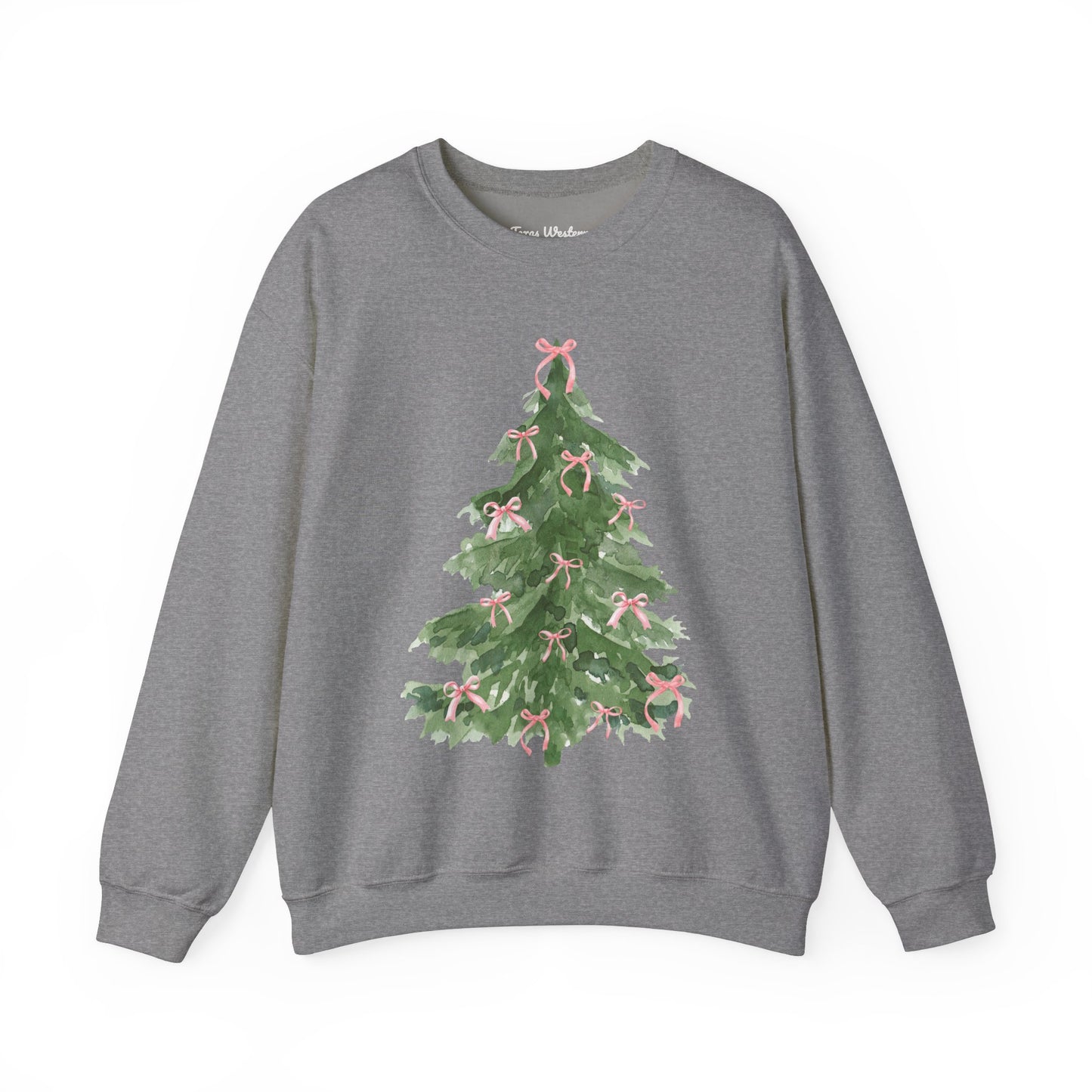 Pink Bow Christmas Crewneck - Gildan