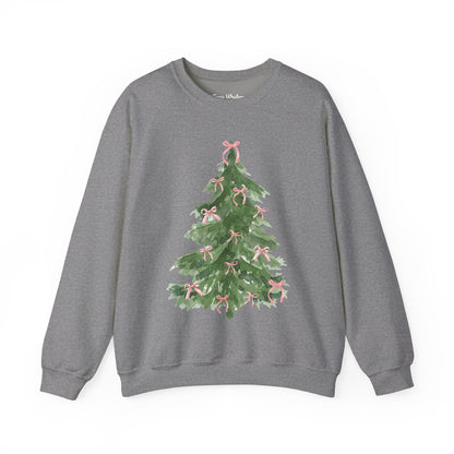 Pink Bow Christmas Crewneck - Gildan