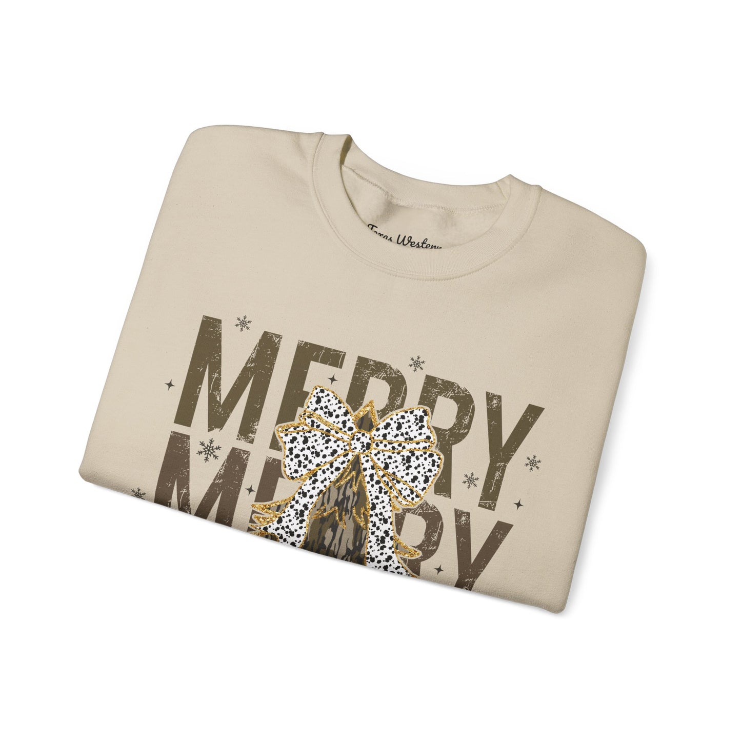 Camo Merry Christmas Crewneck - Gildan