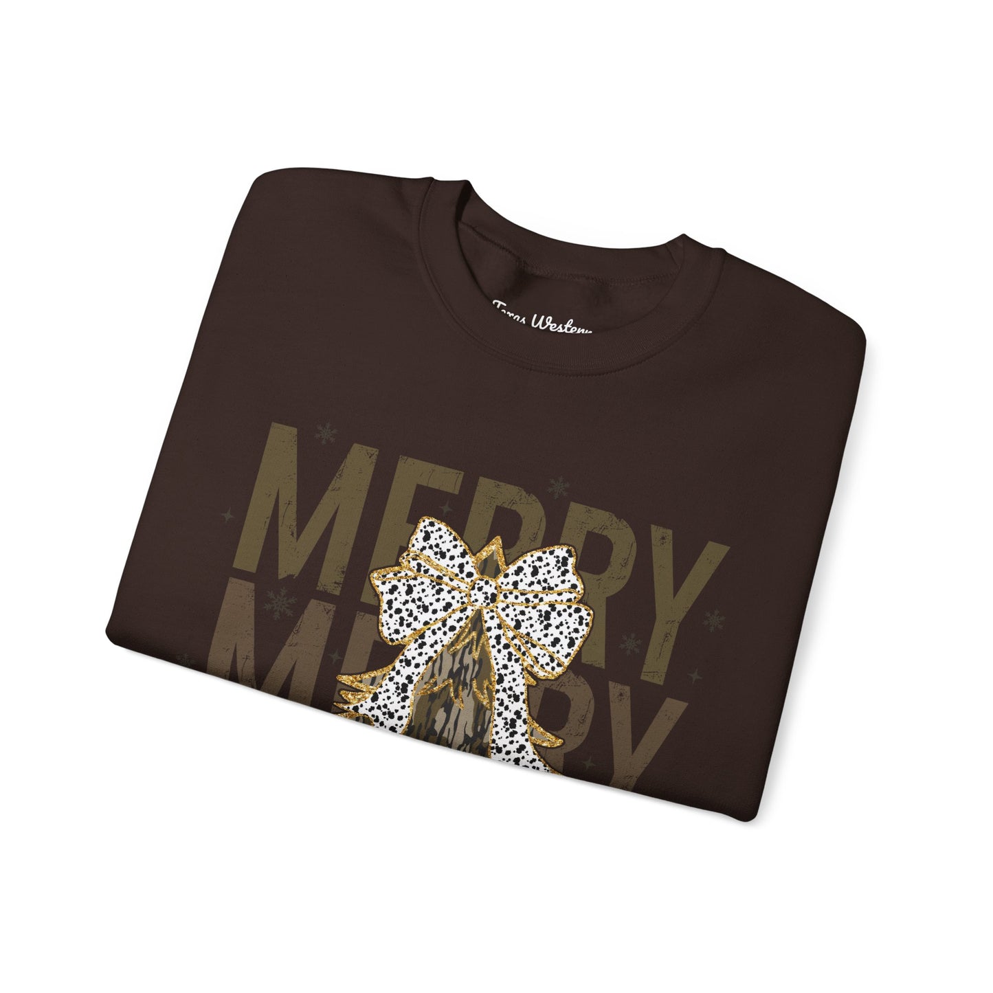 Camo Merry Christmas Crewneck - Gildan