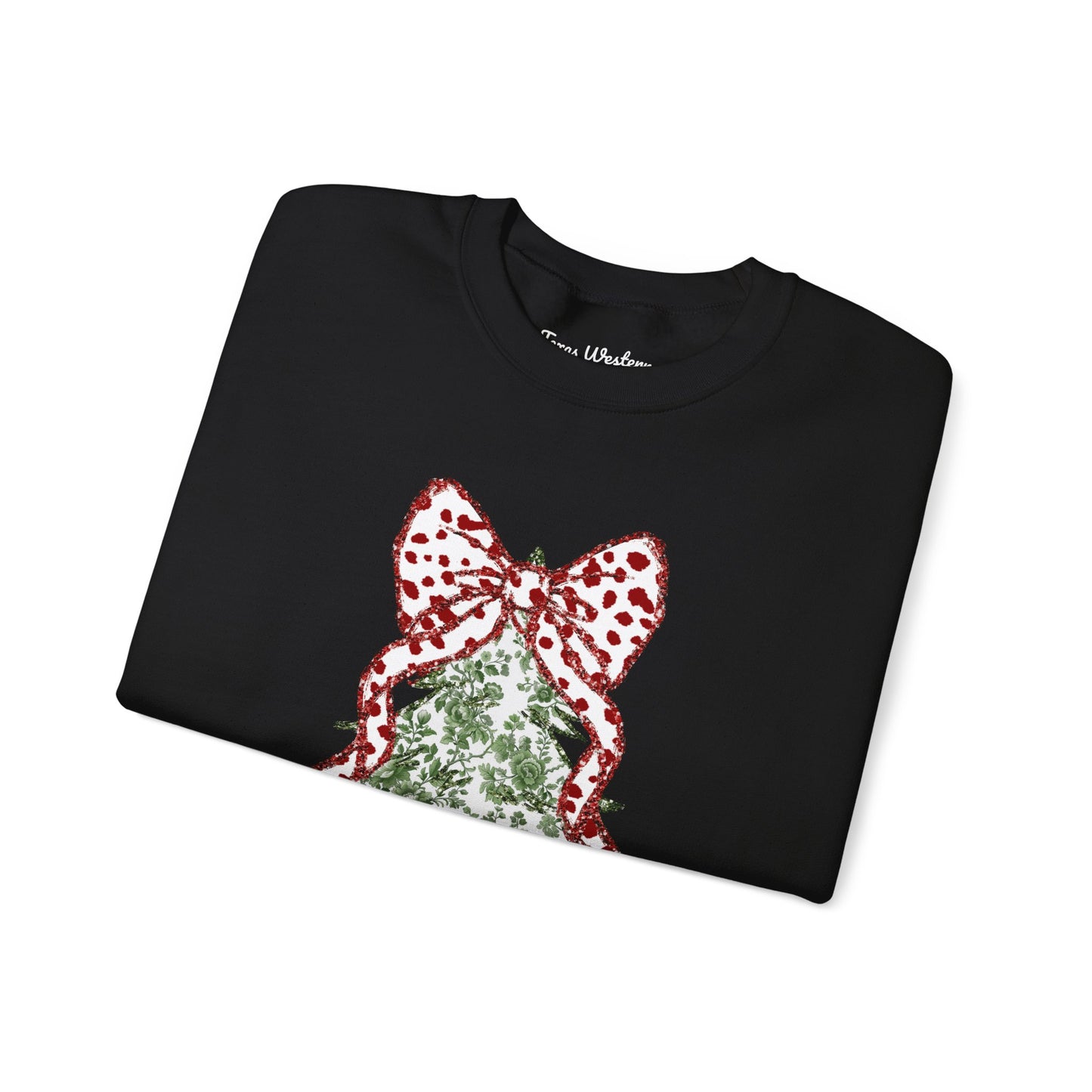 Glitter Christmas Tree Crewneck - Gildan