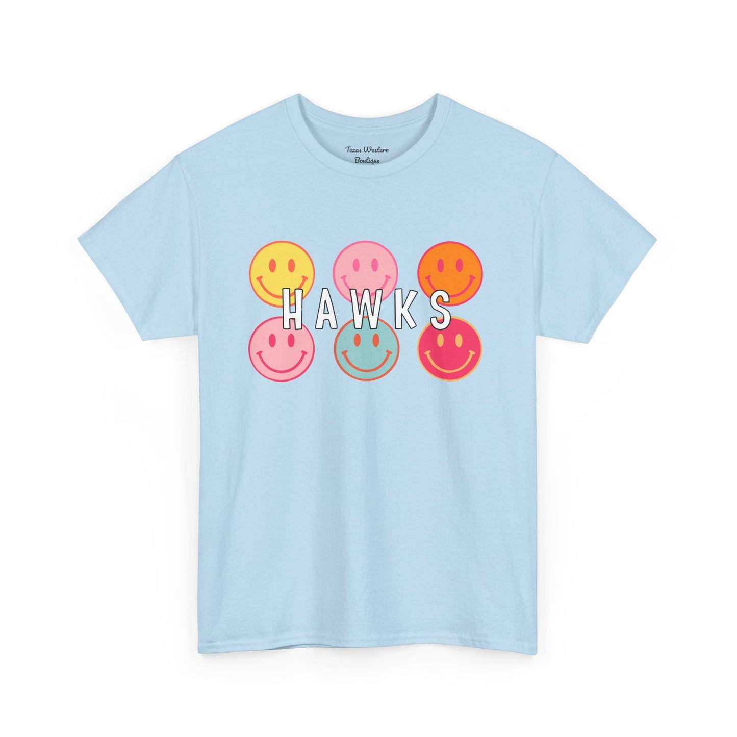 Hawks Smiley Tee  - Gildan