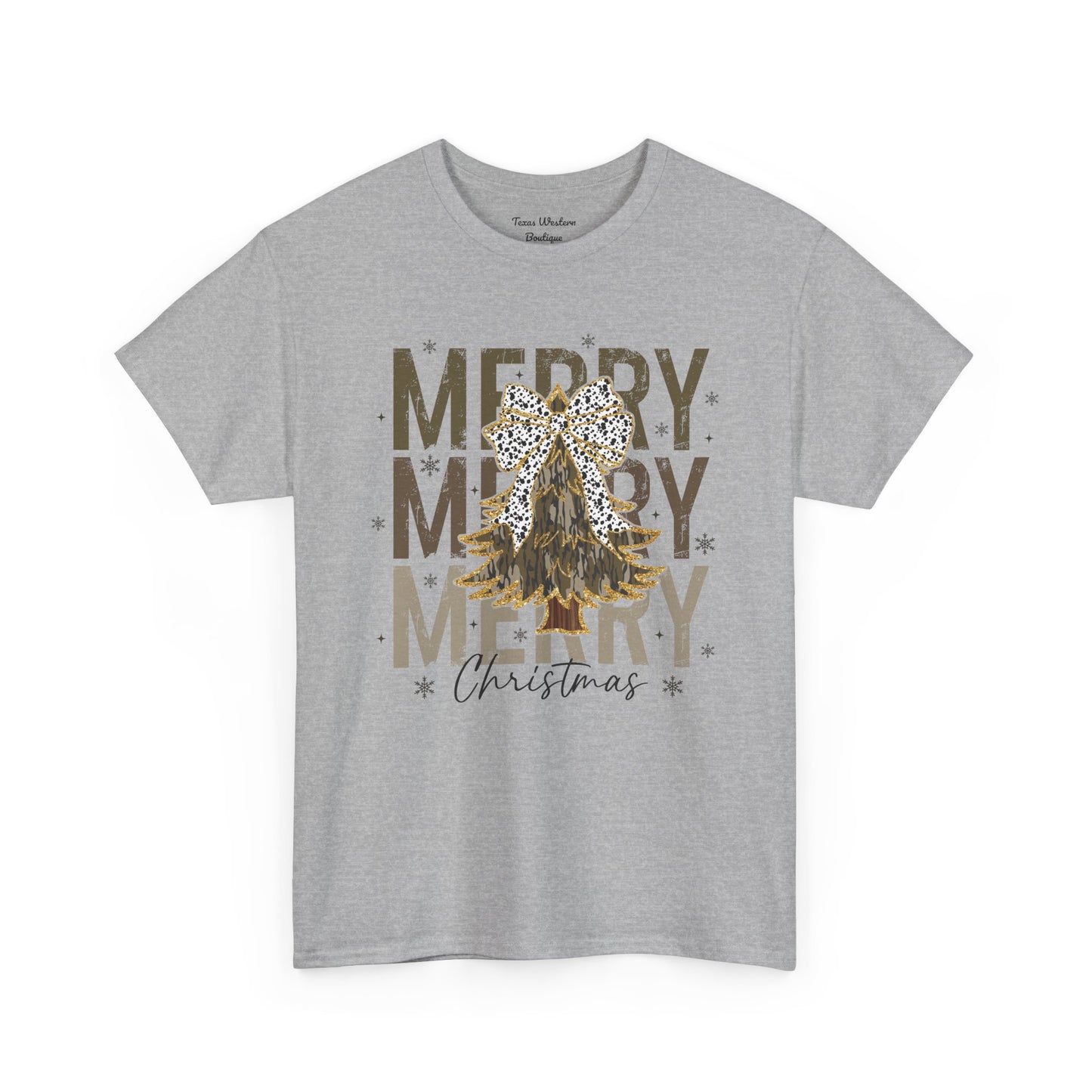 Camo Merry Christmas Tee - Gildan