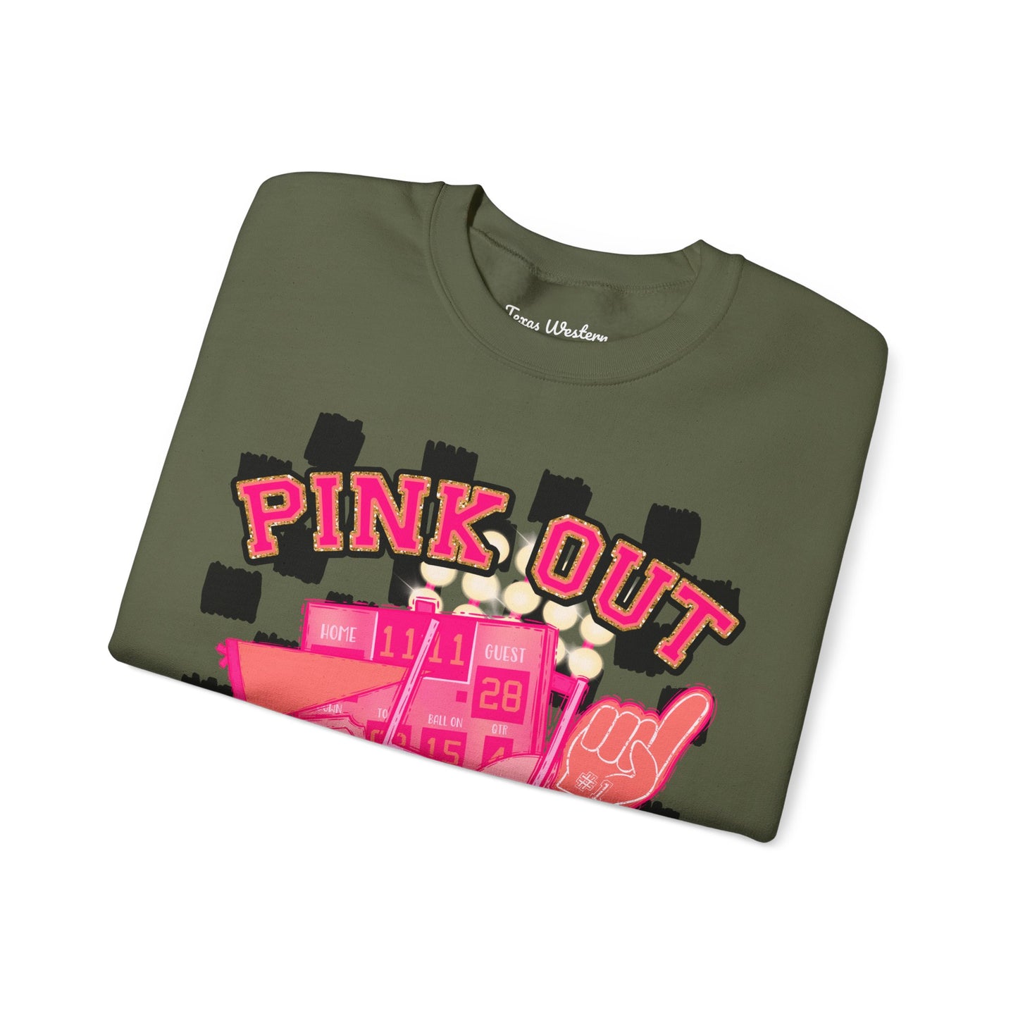 Pink Out Hawks Crewneck - Gildan