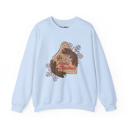 Christmas Cow Tag Crewneck - Gildan