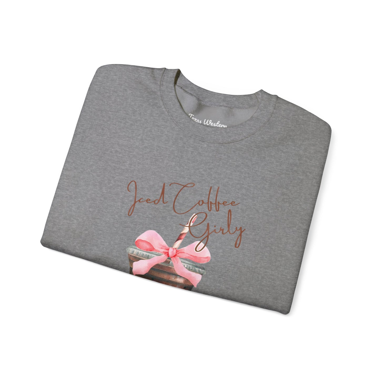 Iced Coffee Girly Crewneck - Gildan