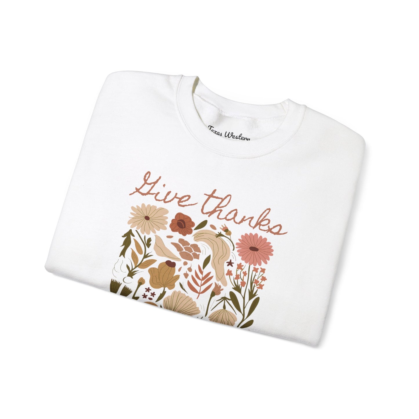 Give Thanks Boho Crewneck - Gildan