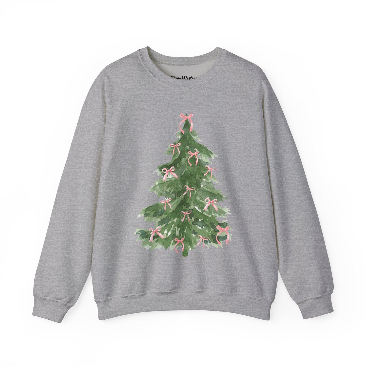 Pink Bow Christmas Crewneck - Gildan