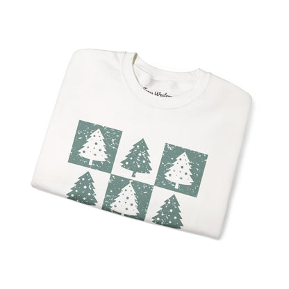 Checkered Christmas Tree Crewneck - Gildan