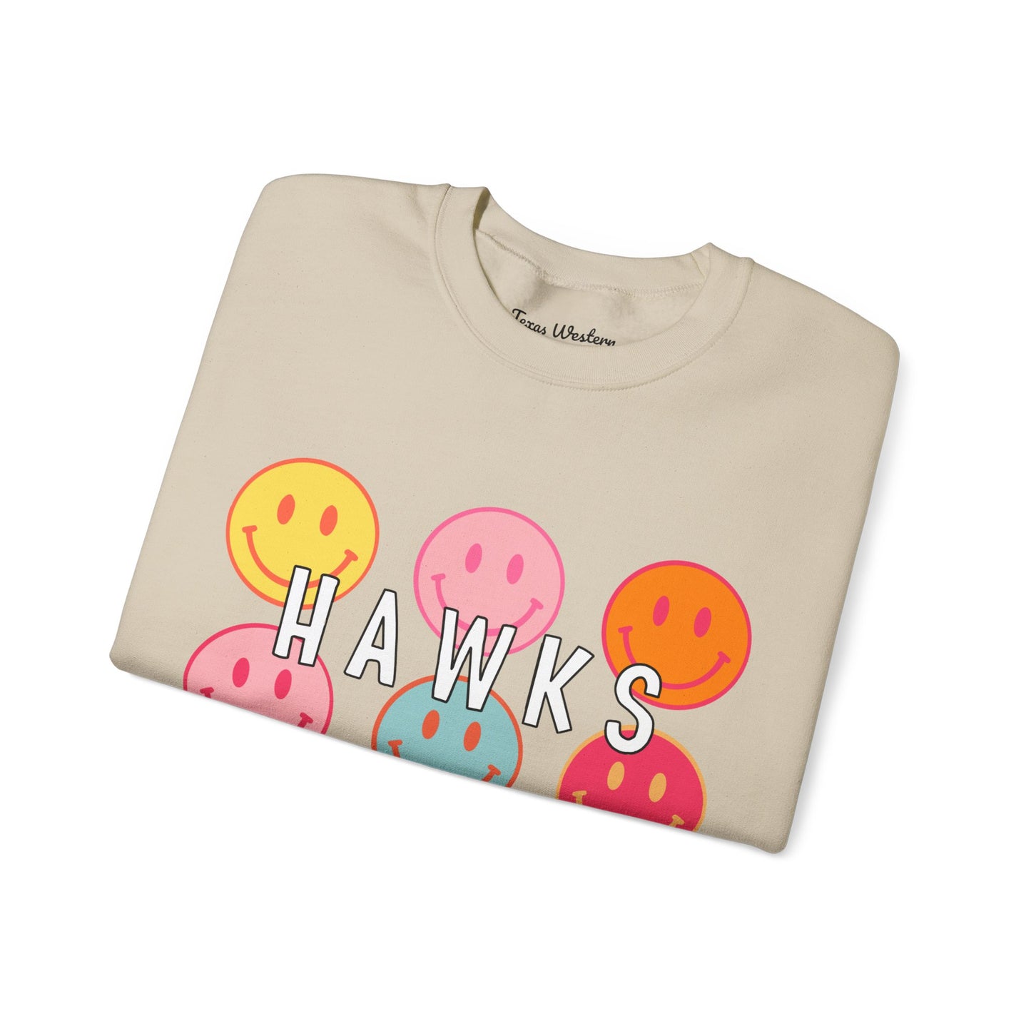 Hawks Smiley Crewneck - Gildan
