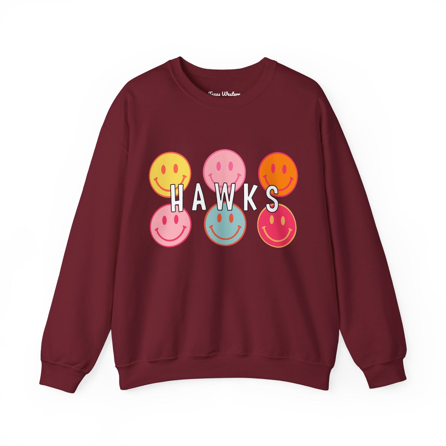 Hawks Smiley Crewneck - Gildan