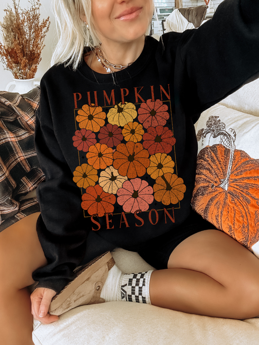 Pumpkin Season Collage Crewneck - Gildan