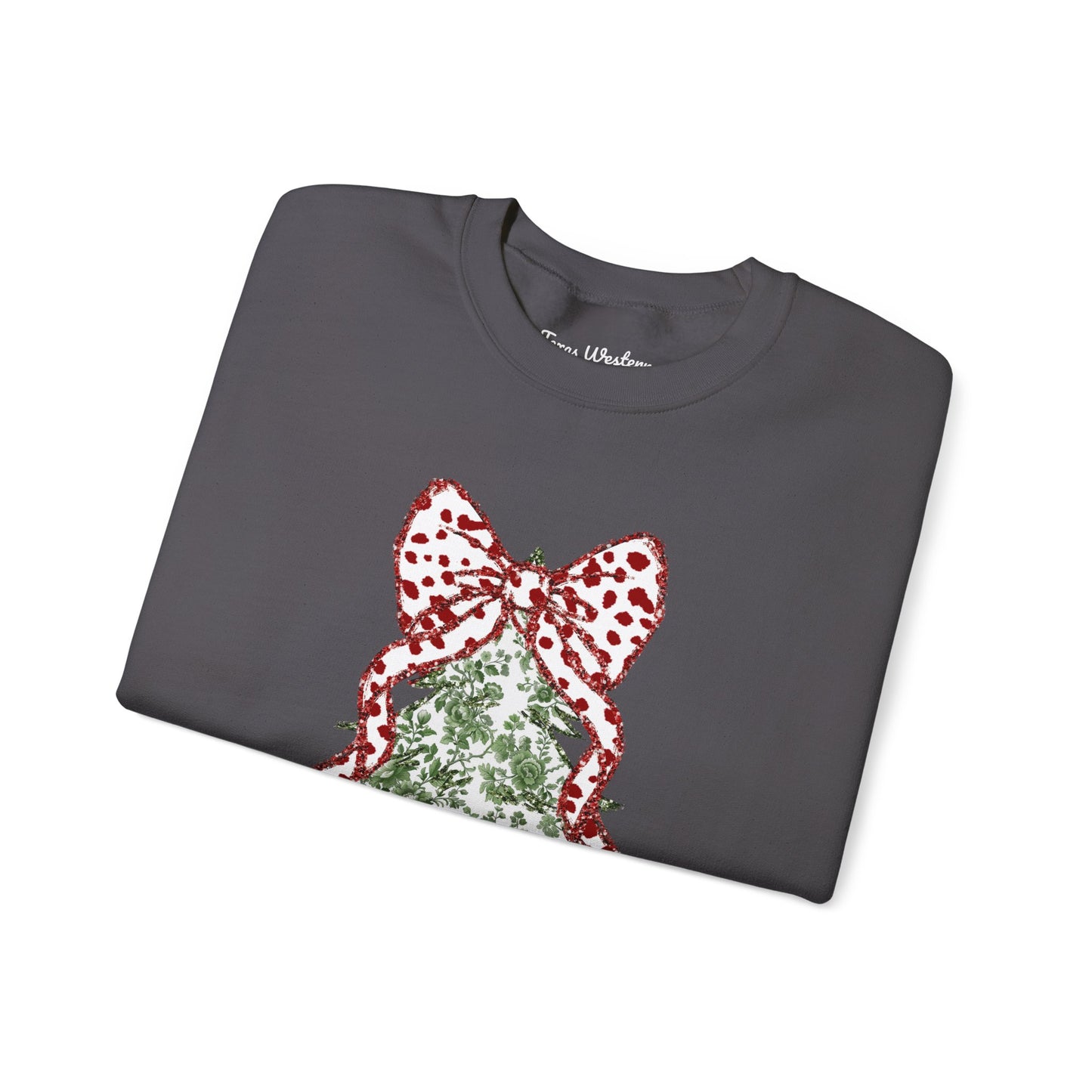 Glitter Christmas Tree Crewneck - Gildan