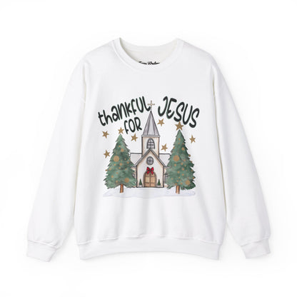 Thankful For Jesus Crewneck - Gildan