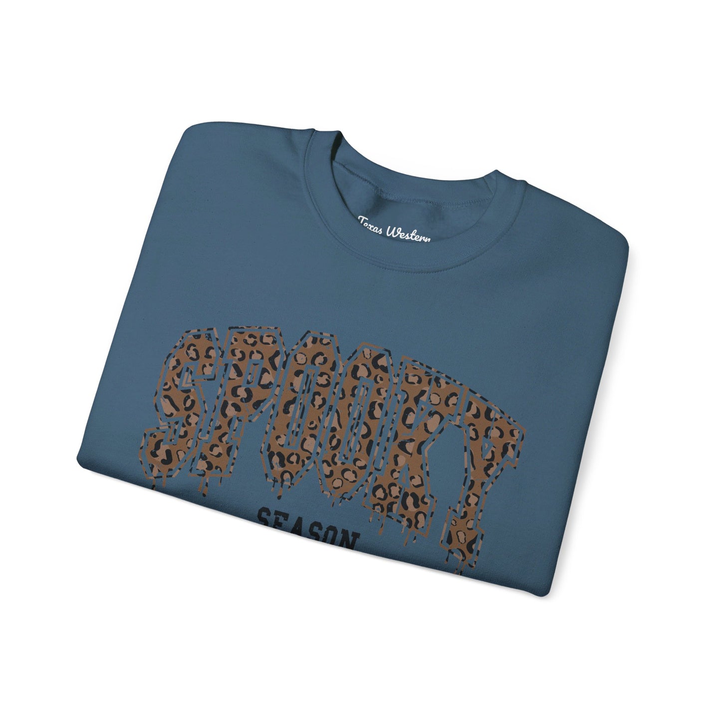 Spooky Season Brown Cheetah Crewneck - Gildan