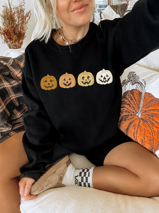 Four Pumpkins Crewneck - Gildan