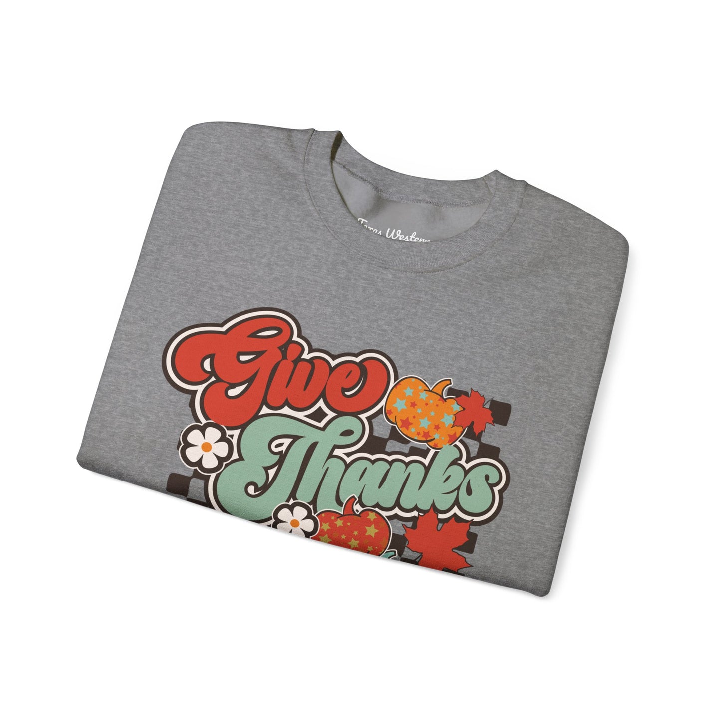 Give Thanks To The Lord - Red - Crewneck - Gildan