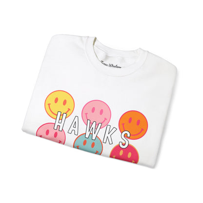 Hawks Smiley Crewneck - Gildan