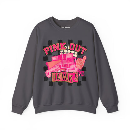 Pink Out Hawks Crewneck - Gildan
