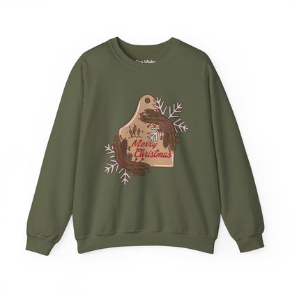 Christmas Cow Tag Crewneck - Gildan