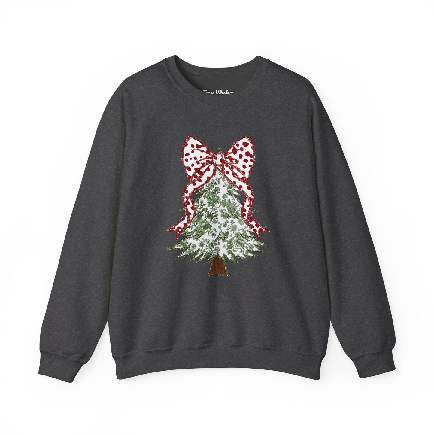 Glitter Christmas Tree Crewneck - Gildan