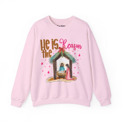 He is The Reason Crewneck - Gildan