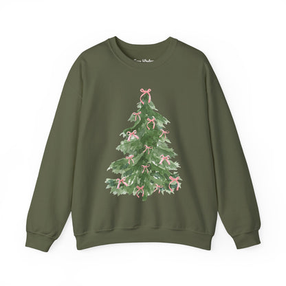 Pink Bow Christmas Crewneck - Gildan