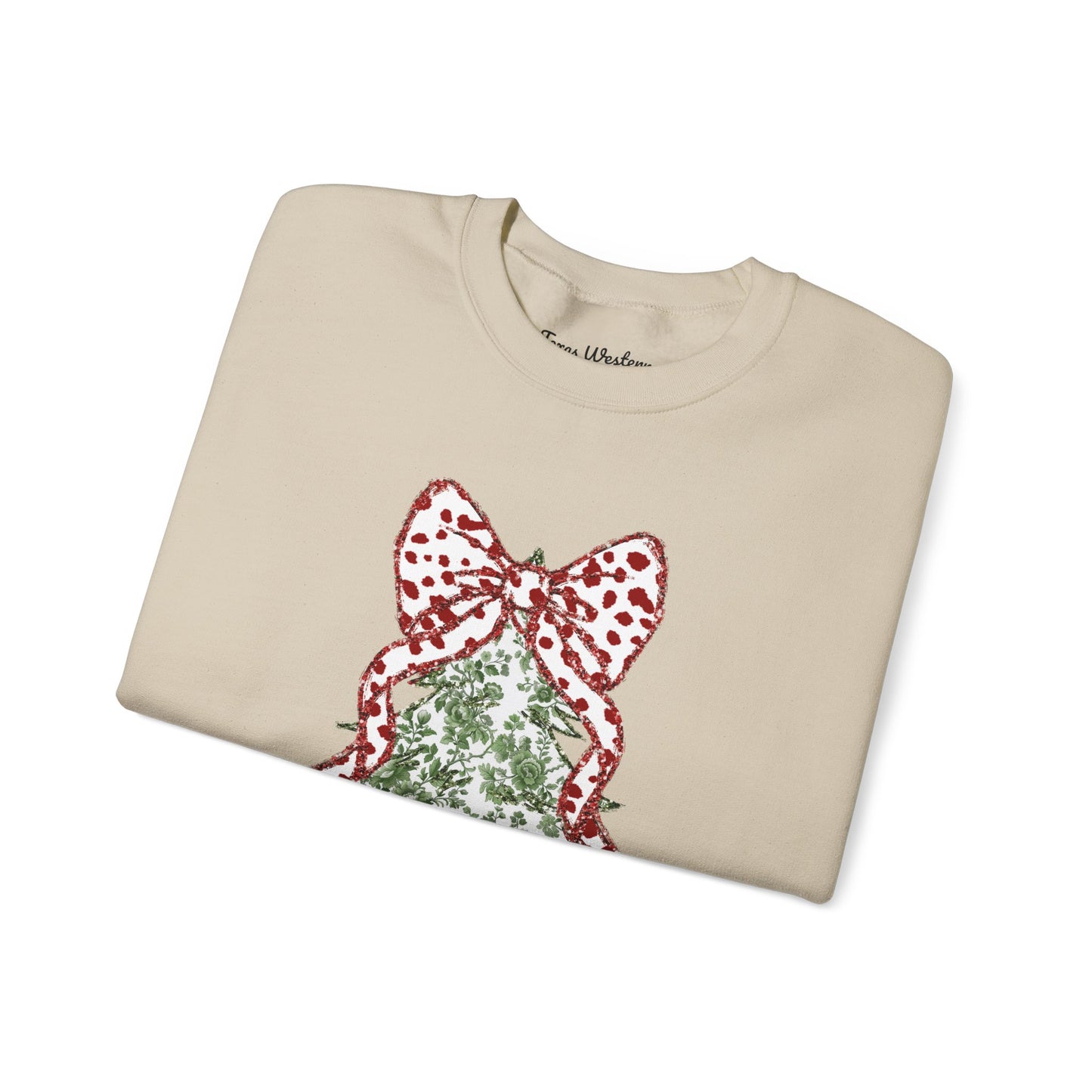 Glitter Christmas Tree Crewneck - Gildan