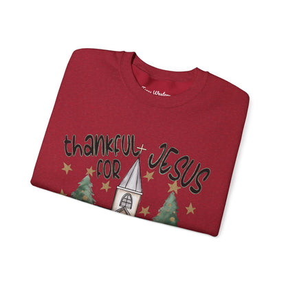 Thankful For Jesus Crewneck - Gildan