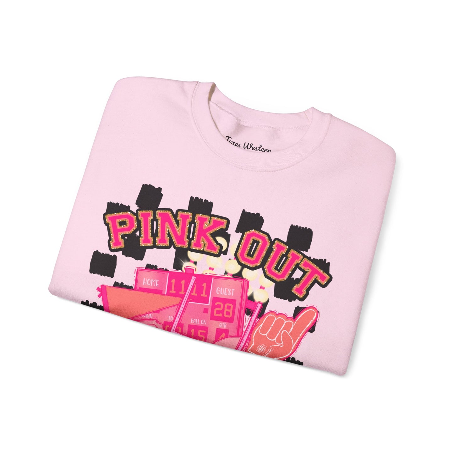 Pink Out Hawks Crewneck - Gildan