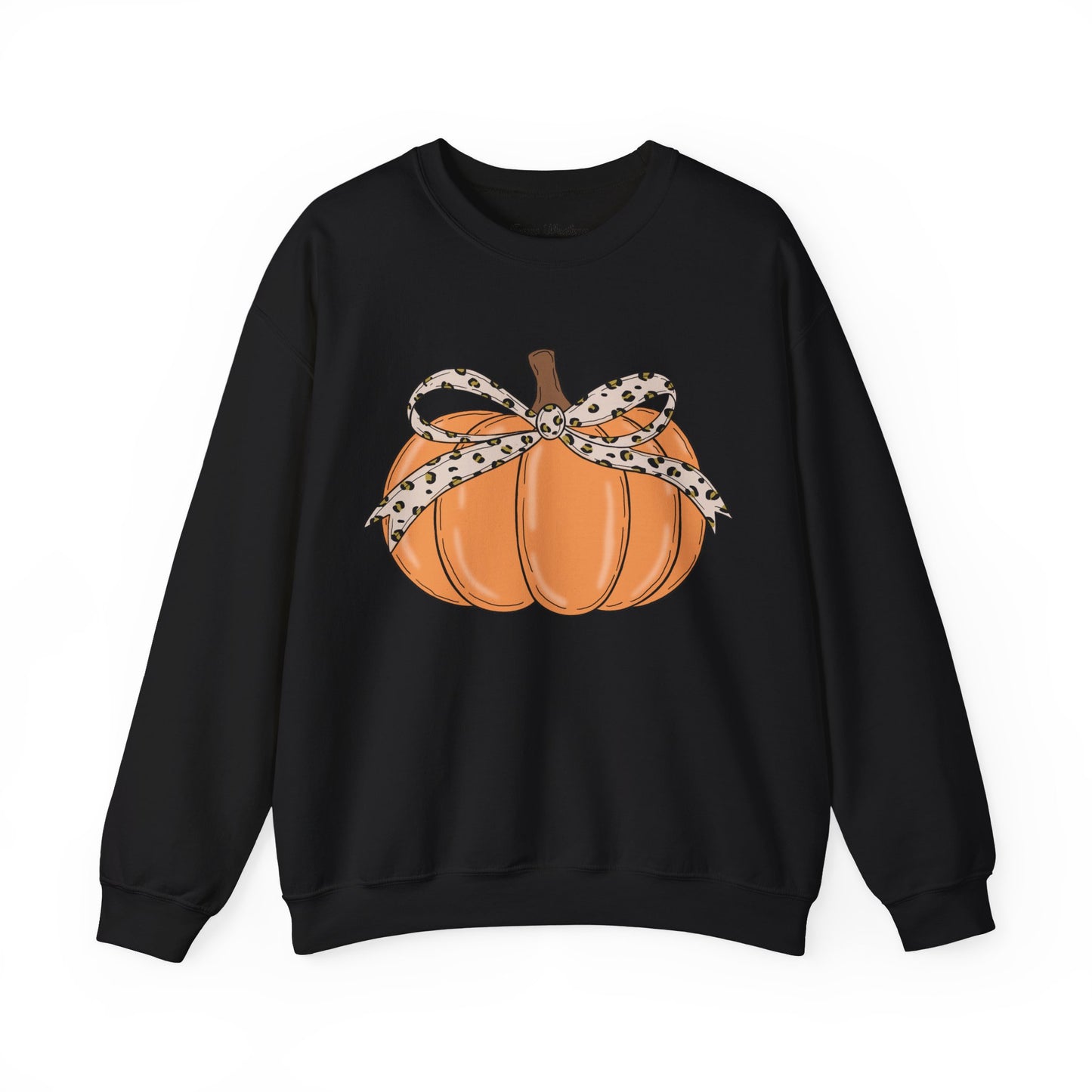 Cheetah Bow Pumpkin Crewneck - Gildan
