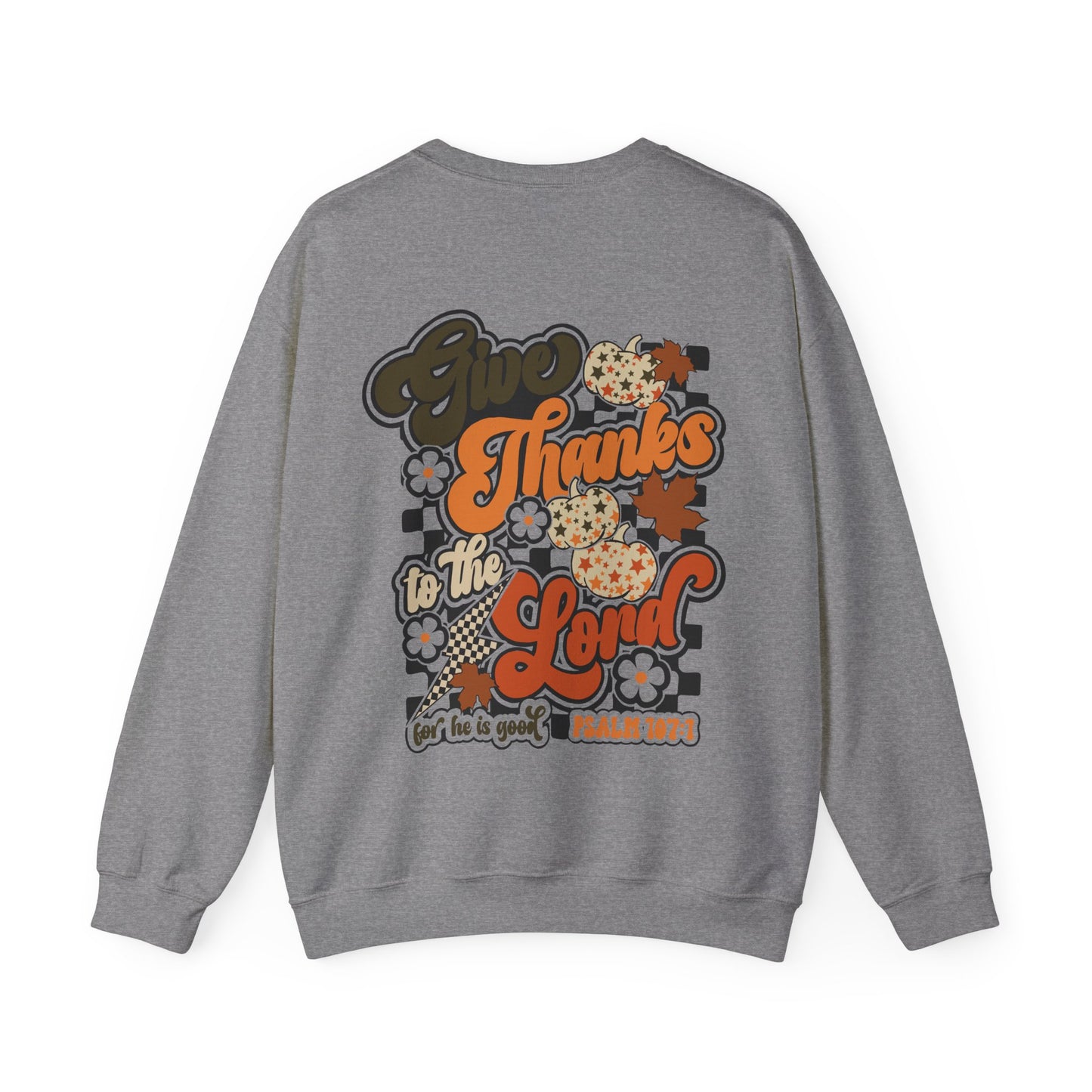 Give Thanks To The Lord Crewneck - Green - Gildan