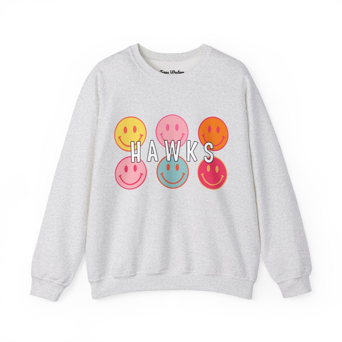 Hawks Smiley Crewneck - Gildan