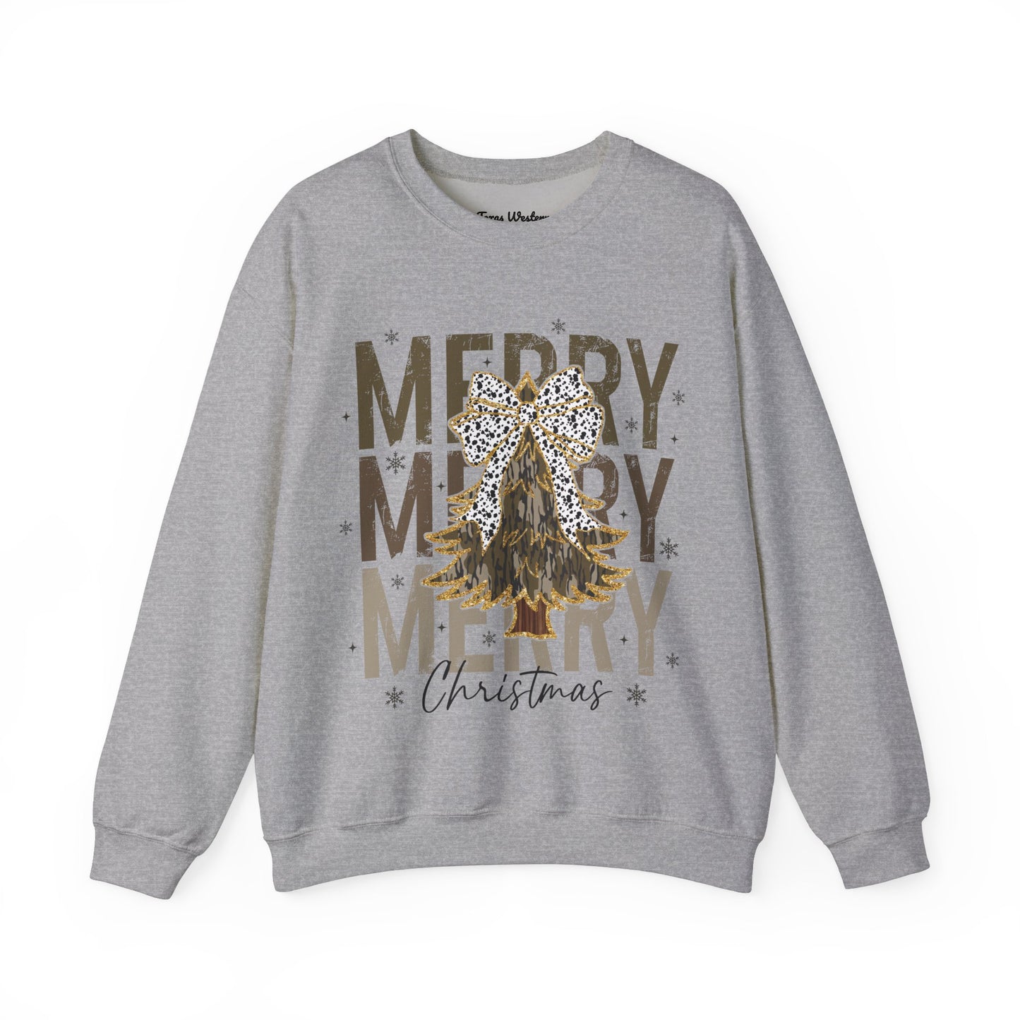 Camo Merry Christmas Crewneck - Gildan