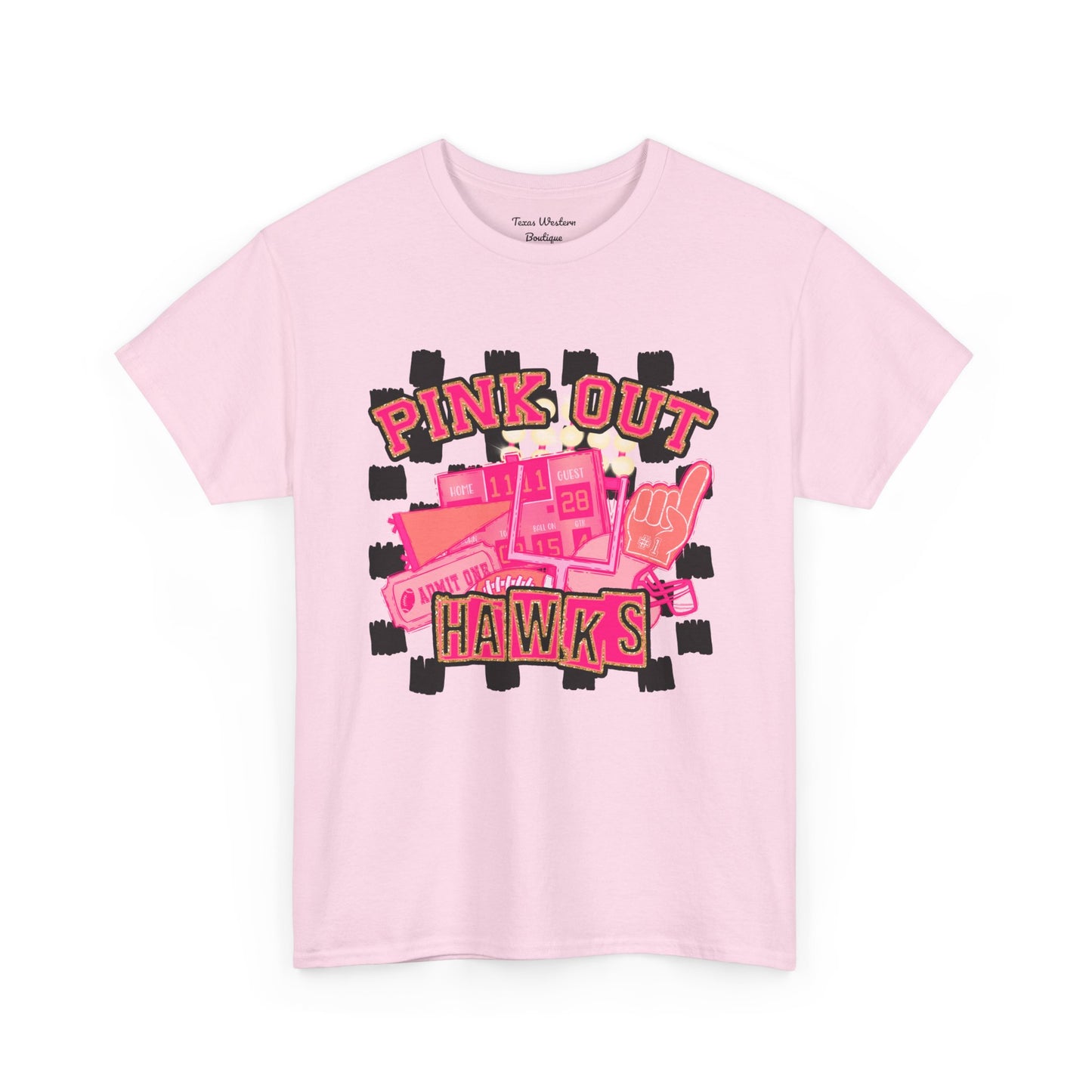 Pink Out Hawks Tee - Gildan