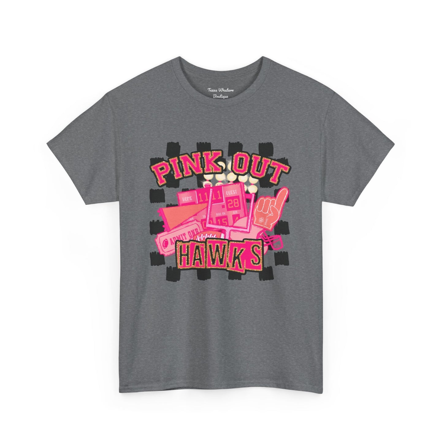 Pink Out Hawks Tee - Gildan