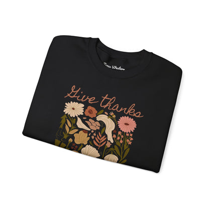 Give Thanks Boho Crewneck - Gildan