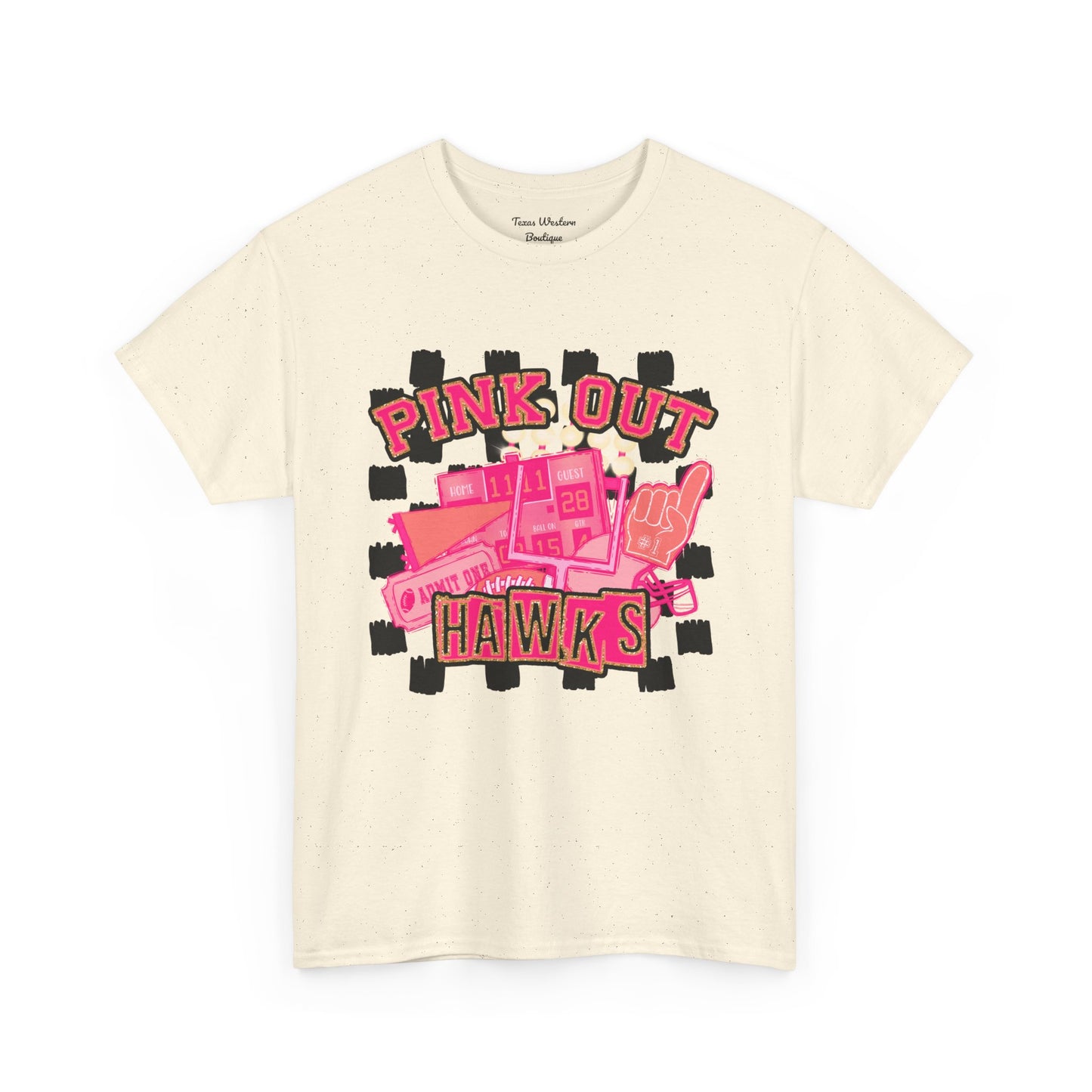 Pink Out Hawks Tee - Gildan